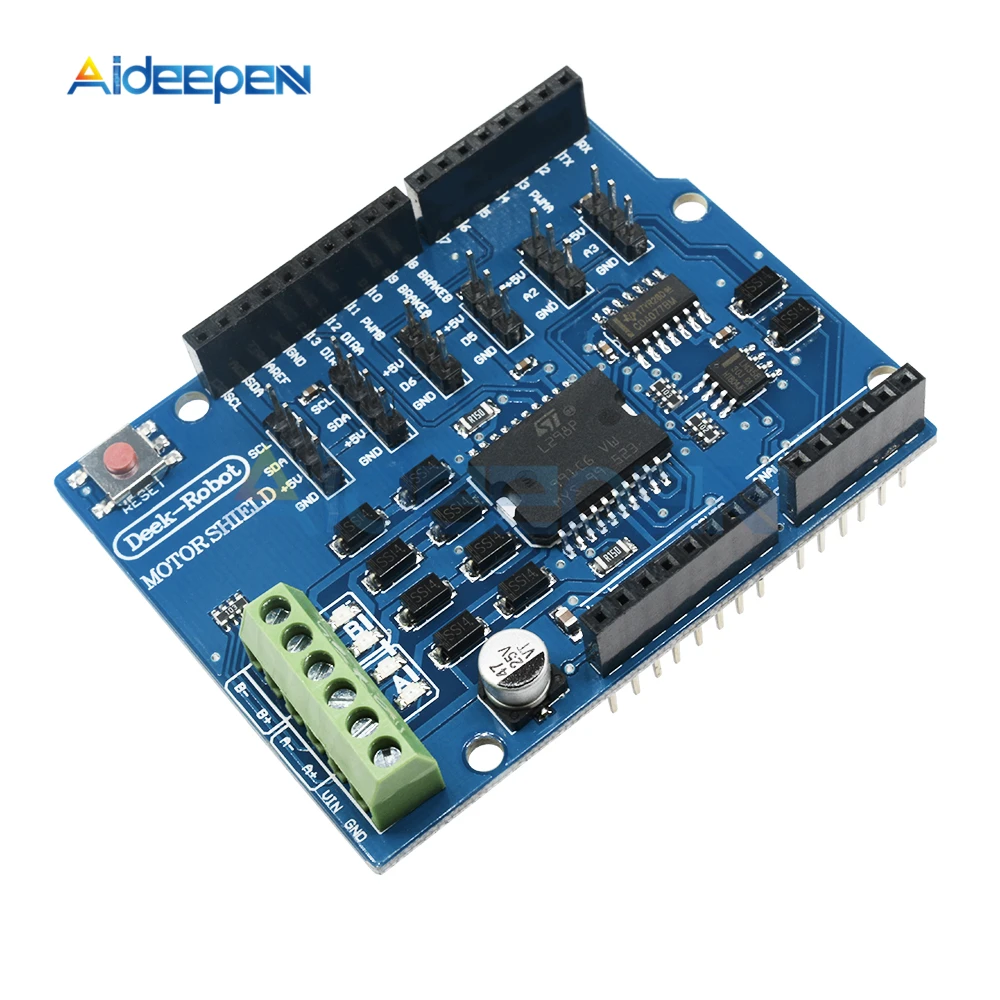 Плата модуля драйвера двигателя L298P Shield R3 DC плата 2 а с двойным полным мостом H Bridge