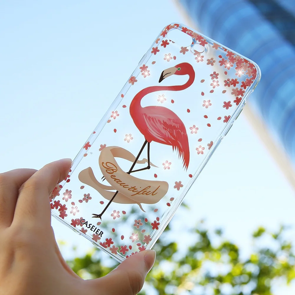 Чехол Caseier Girly Cute Unicorn Для iPhone 6 S блестящий мягкий чехол со стразами и фламинго для