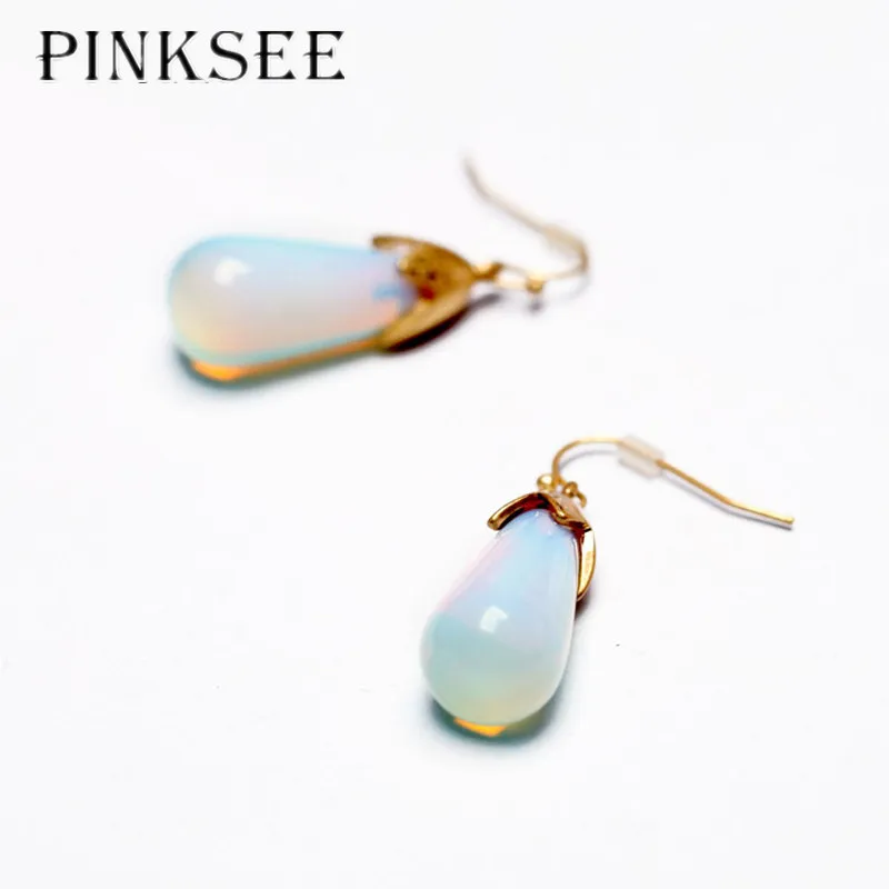 Pinksee новый геометрический Кристалл Висячие серьги темперамент для Для женщин