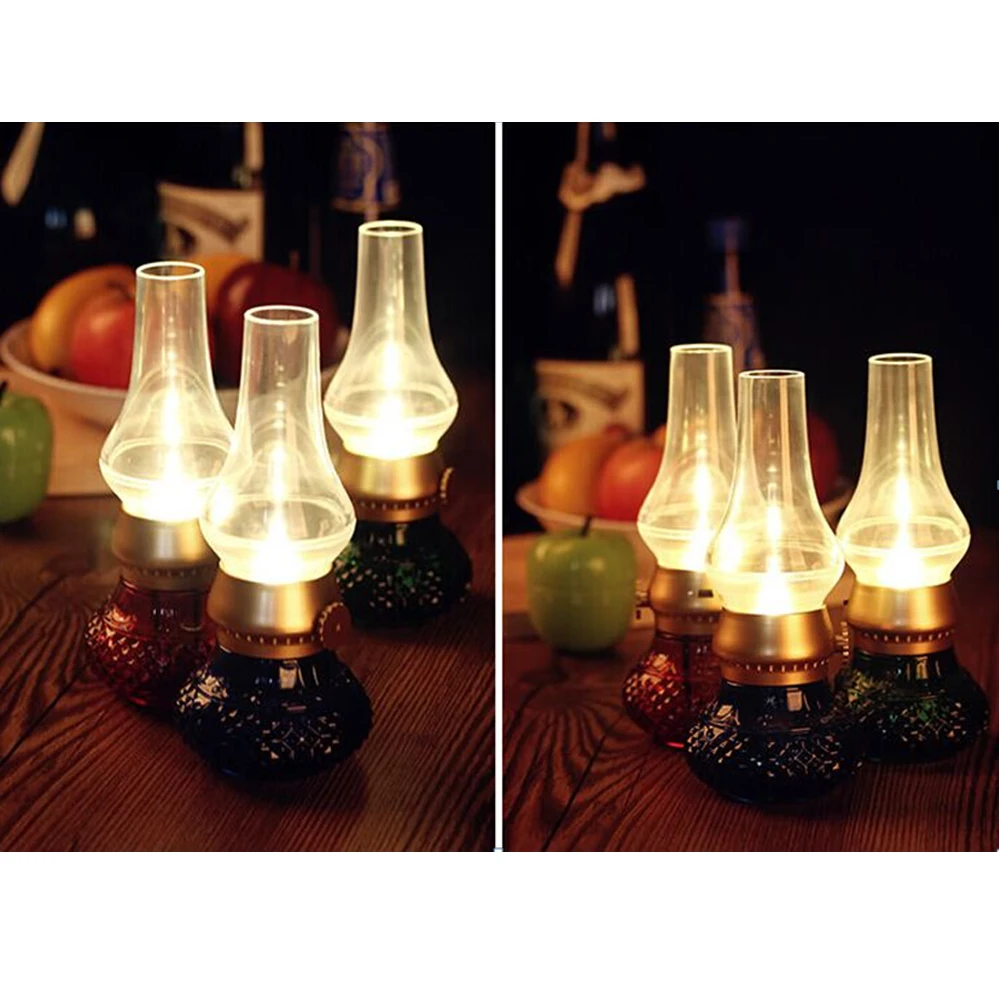 2017 Новый Магический светодиодный USB перезаряжаемая ретро керосиновая лампа с