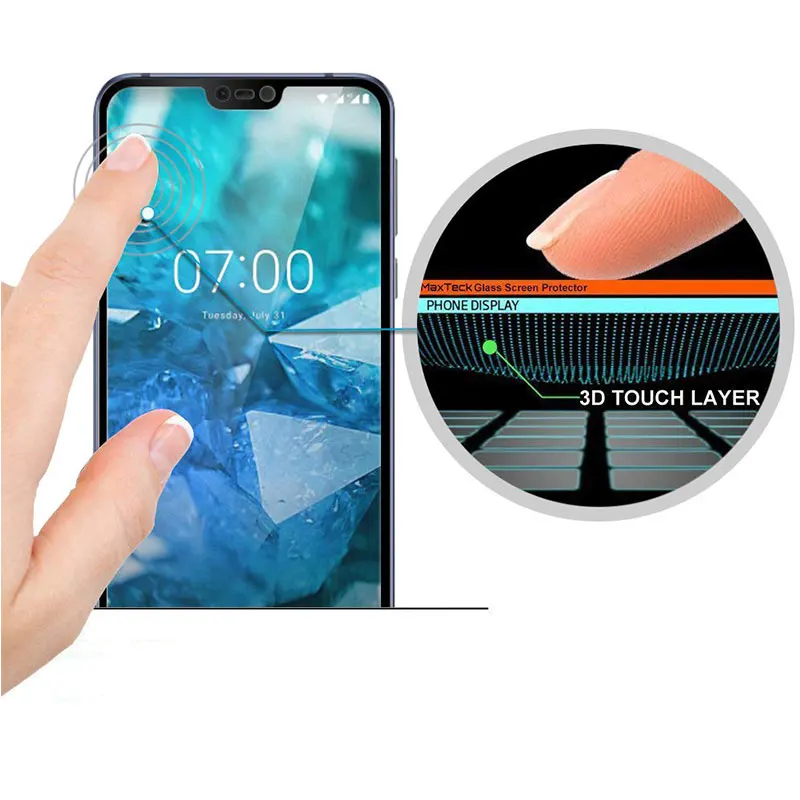 9D закаленное стекло для nokia 8 1 протектор экрана 9 7 plus 7x защитная пленка Полное