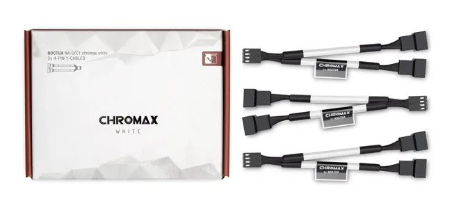 Noctua SYC1 chromax адаптер Кабели процессор вентилятор охлаждения разветвитель вентилятора кабель Y сплиттер компьютер PC Вентилятор кабель питания 1 до 2 конвертер - Цвет лезвия: SYC1-white