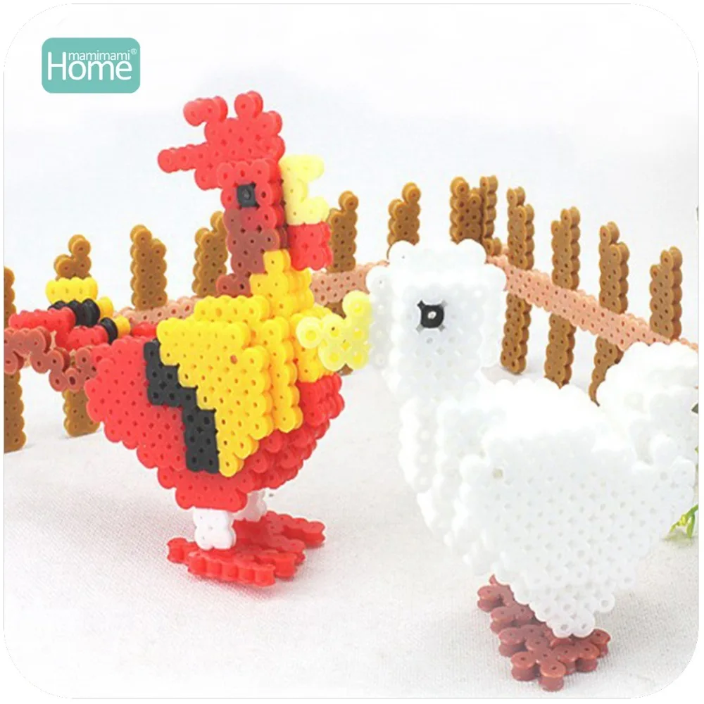 Бусины MamimamiHome Hama 5000 Perler 5 мм 24 цвета набор коробок Обучающие Детские игрушки