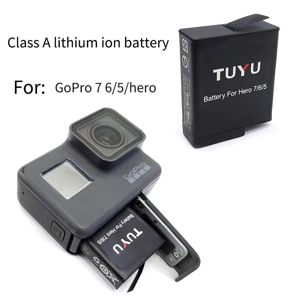 Высококачественное зарядное устройство TUYU с тремя USB-портами и батареей для Gopro