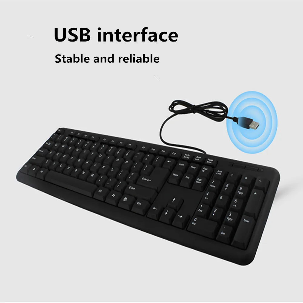 Ультратонкая механическая клавиатура USB Проводная 104 клавиши Офисная игровая