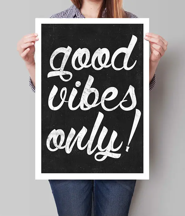Состаренная картина Good Vibes Only для домашнего декора Художественная печать плакат