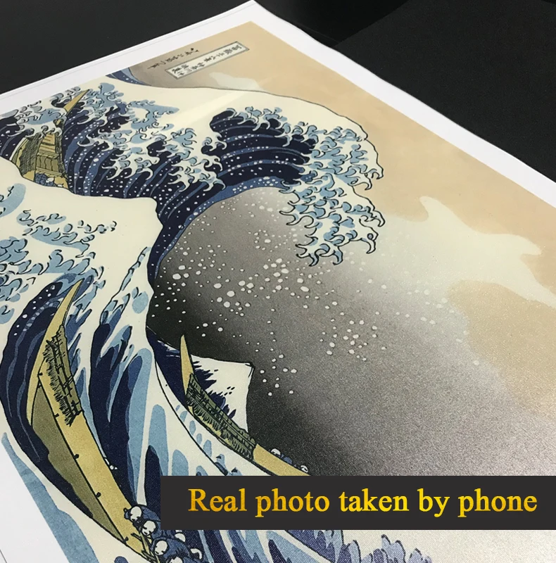 Японский стиль Kanagawa Surf Canvas Живопись импрессионизм постер настенное искусство F