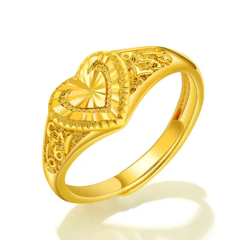 Модные ювелирные украшения Dollybling с золотым сердечком, полые женские кольца с открытым кодом, ювелирные изделия 180914-8