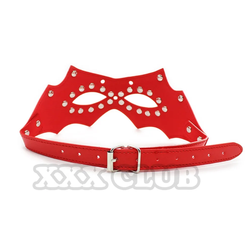 Тьерри Фетиш бондаж маска Шипованная Кожа секс для Хэллоуина вечеринки взрослые