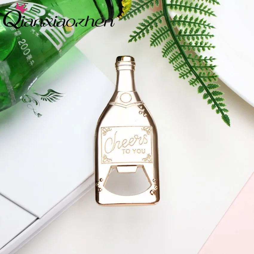 Qianxiaozhen 10pcs Cheers To Yuo Beer Bottle Opener Wedding Favors And Gifts For Guests Souvenirs Party Supplie | Дом и сад