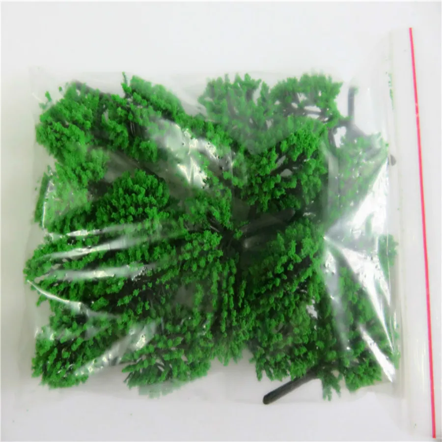 

2018 50pcs 1:187-1:500 Popular New Arrival Green Plastic Model Trees Train Railroad Scenery