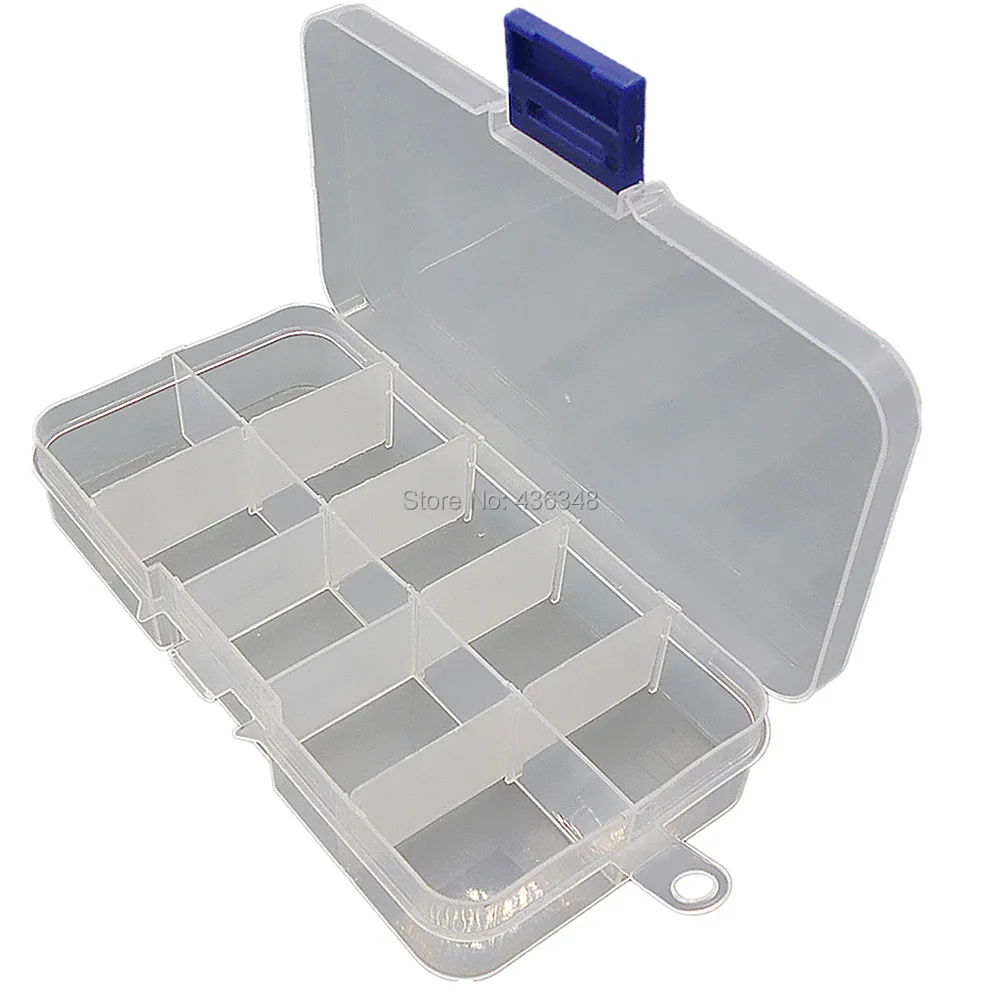 10 слотов Регулируемый прозрачный ящик для хранения ювелирных изделий Кольцо