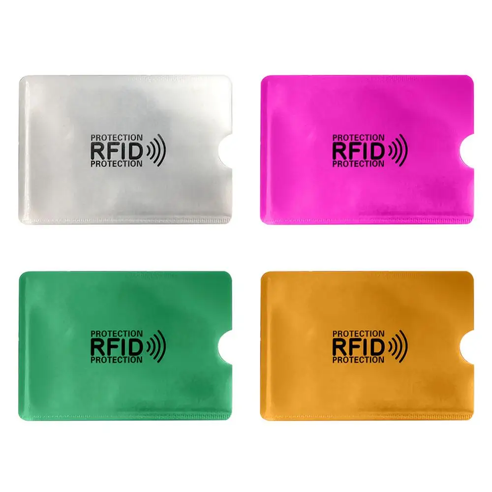 2 шт Анти Rfid считыватель замок кошелек Блокировка Кредитные ID-карты держатель банк защитный Алюминиевый металлический корпус для карт Поддержка NFC 6,2*9,2 см