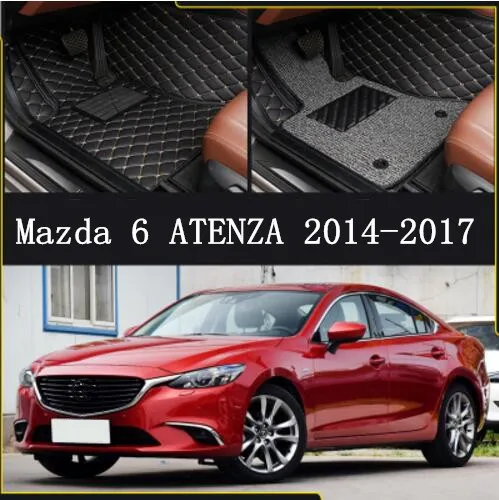 Высококачественные автомобильные коврики для ног 3D роскошные кожаные Mazda 6 ATENZA 2014