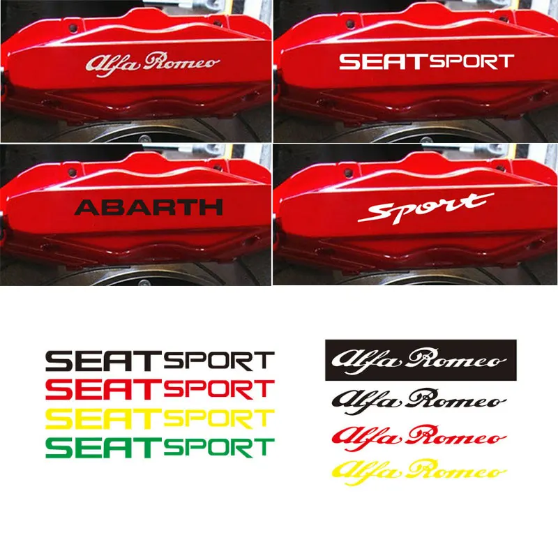 Для alfa romeo abarth seat BREMBO benz amg HI-TEMP Премиум тормозной суппорт наклейки Литой Винил