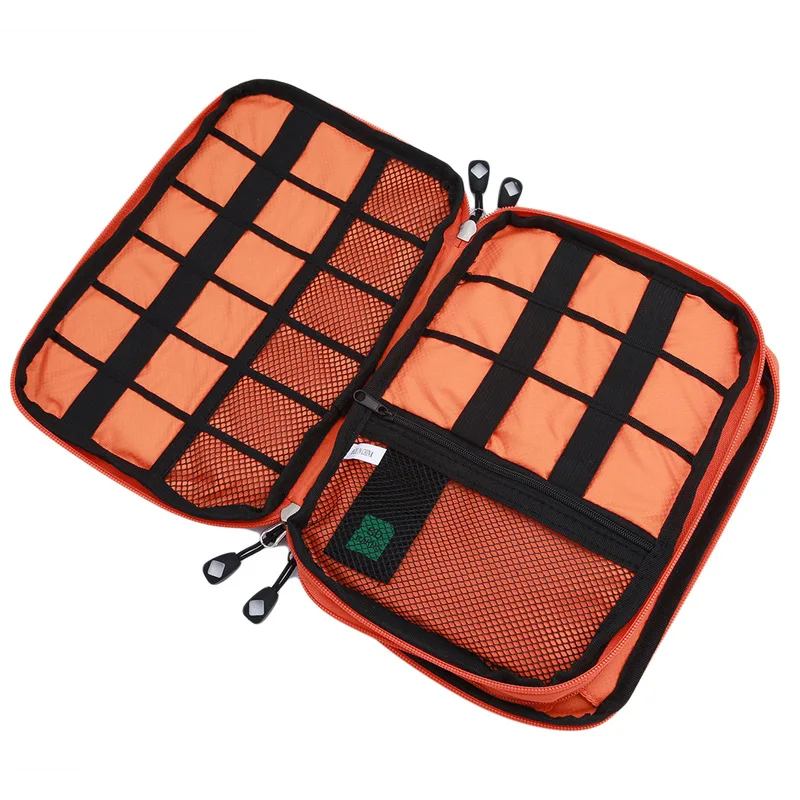 Водонепроницаемый 2 Слои USB кабель сумка для хранения электронный органайзер