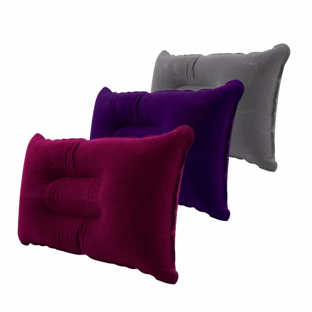 

Portable Outdoor Air Inflatable Pillows Double Sided Flocking Cushion Travel Plane Hotel Sleep Camping Hiking Worldwide Hot Sale