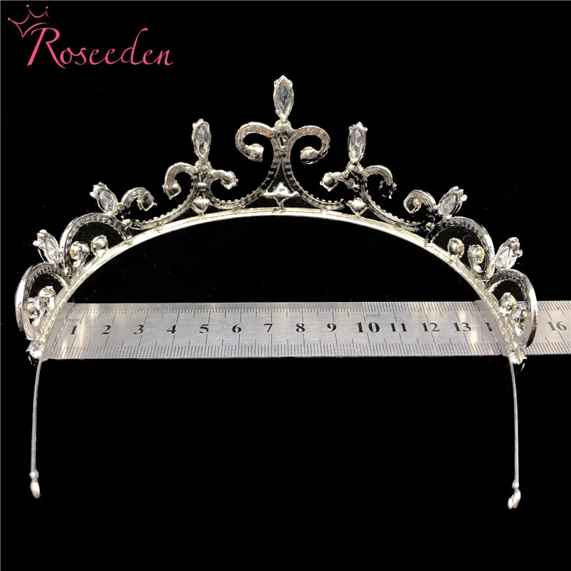 

New Rhinestones Cubic Zirconia Wedding Tiara CZ Bridal Queen Princess Pageant Bridesmaids Crown Hair Jewelry RE3480