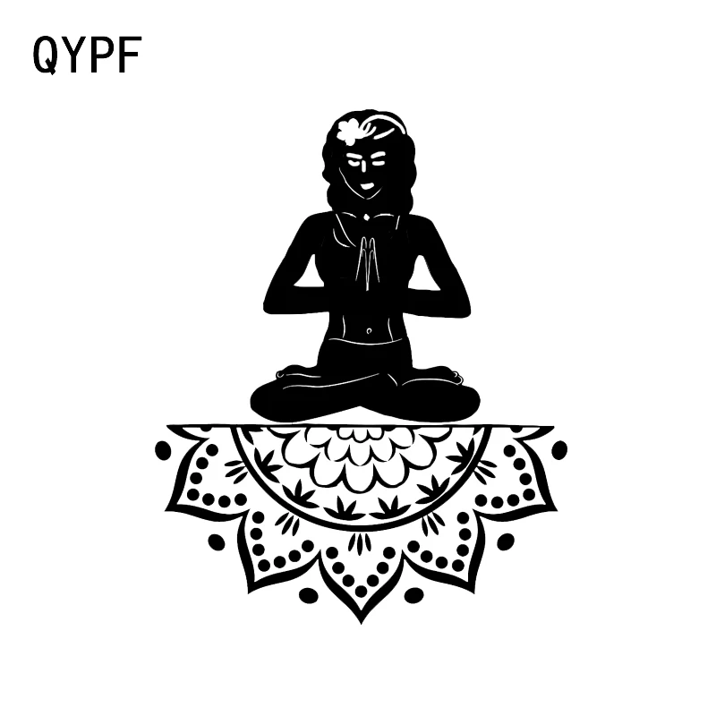 

QYPF 12.9*16.2 Interesting Yoga Fitness Decor Car Modelling Sticker Vinyl High Quality C16-1881