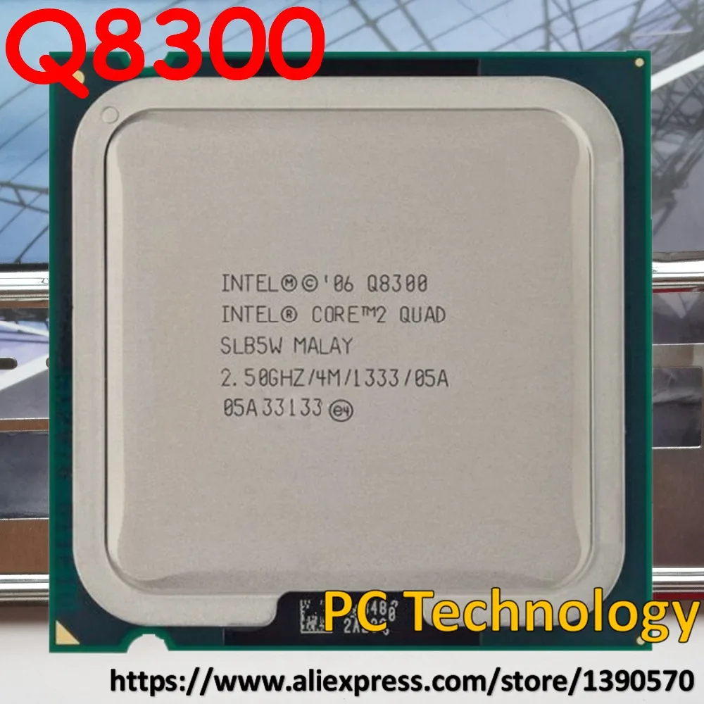 Оригинальный процессор Intel Core2 Quad Q8300 2 5 ГГц/4 Мб/FSB1333/LGA775 Процессор для настольного