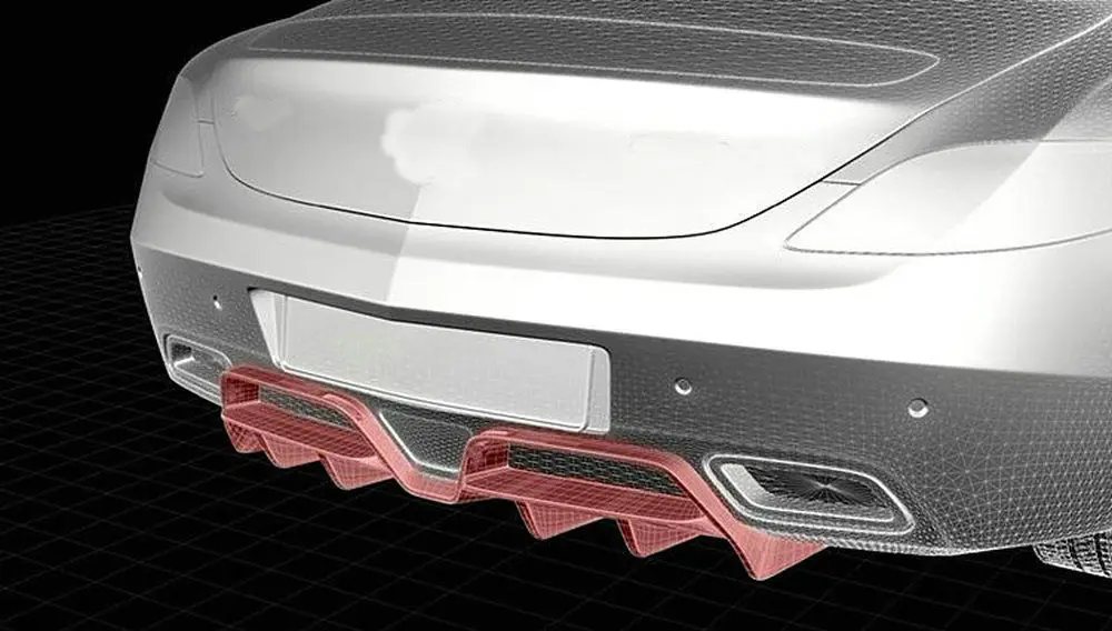 Стиль renntech углеродное волокно задний бампер спойлер, диффузор для Mercedes BENZ SLS R197 AMG 2011 2012 2013 тюнинг-пакет
