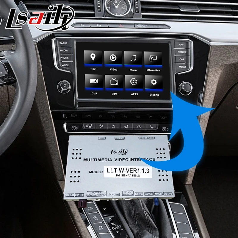 Android/carplay интерфейс коробка для Volkswagen Passat Tiguan Golf 6,5 8 9,2 Откройте для себя pro gps навигация видео интерфейс Lsailt
