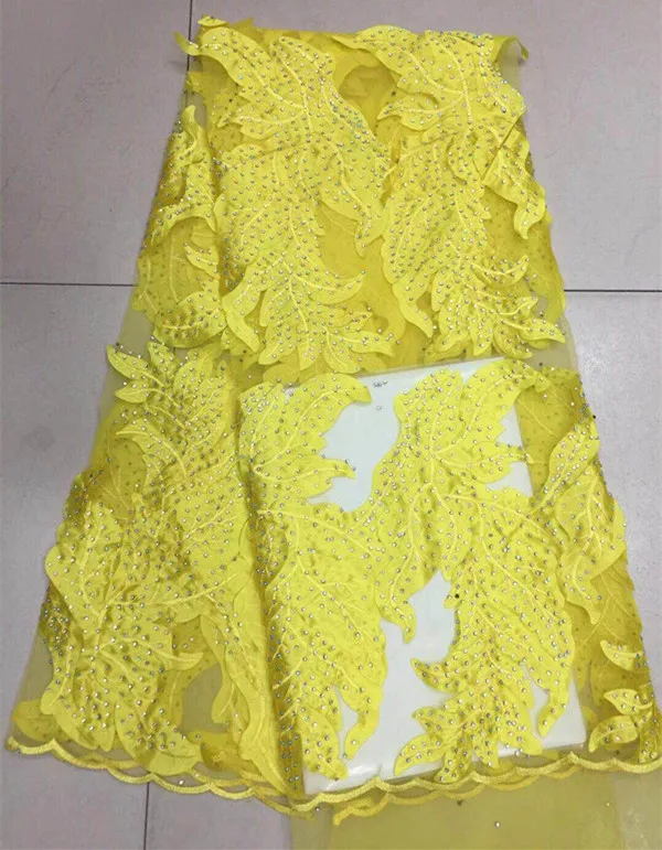 green fabric with stone high quality nigerian lace for wedding 2019 white peach african french f9-1 | Дом и сад