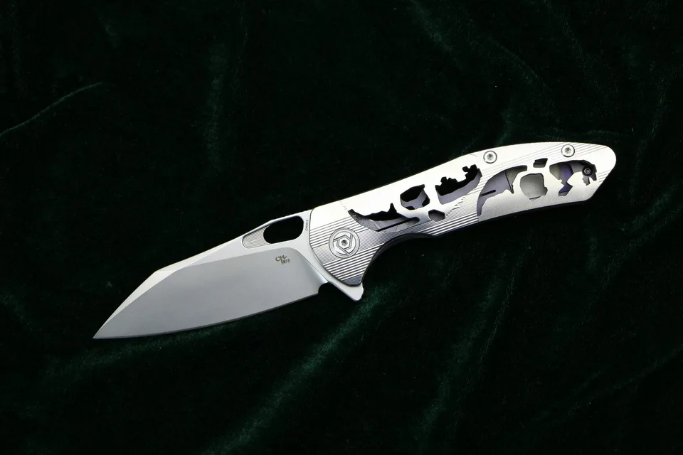 Silver CH3515 Флиппер складной нож s35vn лезвие титановая ручка Открытый Отдых выживания Охота карманные фрукты Кухонные Ножи EDC инструменты - Цвет: Silver