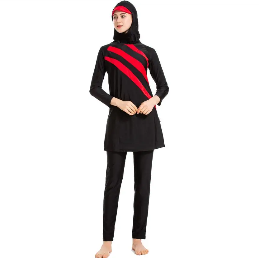 Burkini 2019 мусульманские женские Купальники больших размеров консервативные Чехлы 3