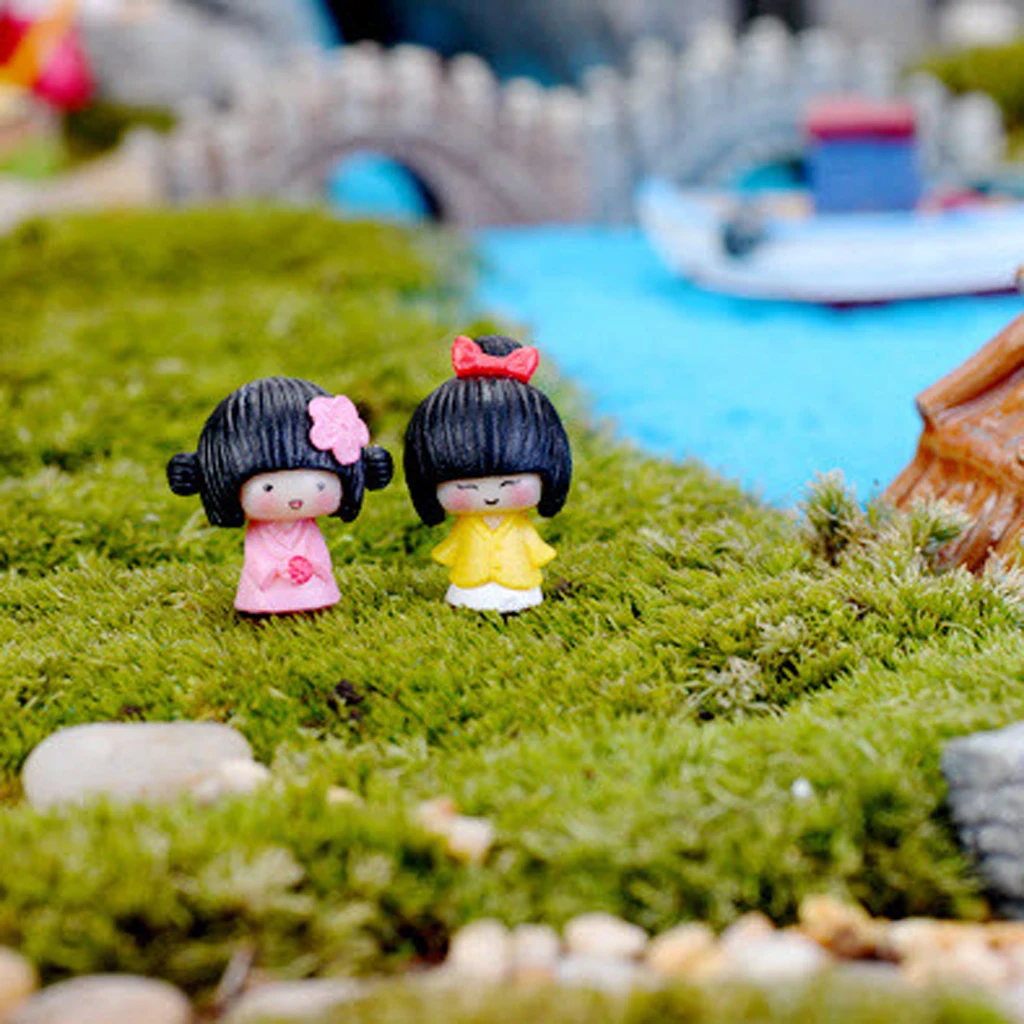 10 шт. миниатюрный Сказочный Сад мох микро бонсай для пейзажа кимоно девочек Декор