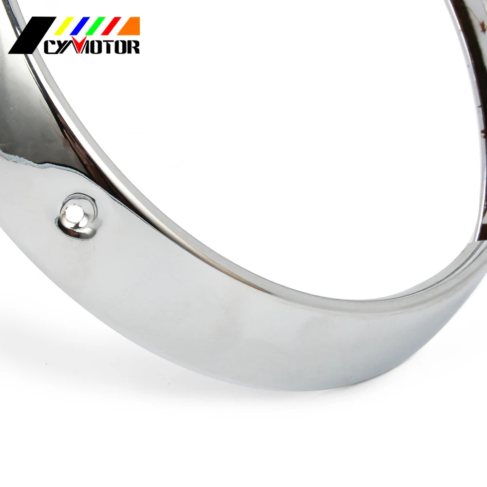 Motorcycle Accessories 7 inch Chrome Headlight Trim Ring For Harley Davidson Touring Road King Glide Street and Tri | Автомобили и