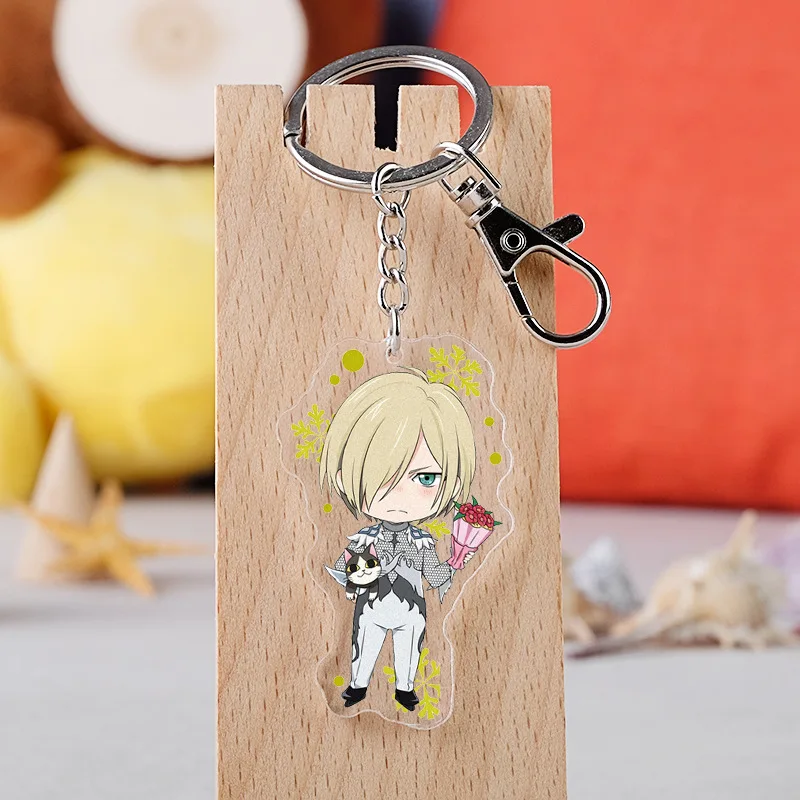 10 шт./лот акриловый брелок для ключей YURI on ICE фигурка Yuri Katsuki Plisetsky двусторонний