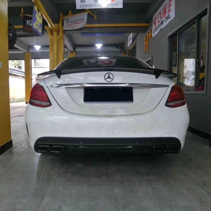 Спойлер для Mercedes W205 C180 C200 C300 C350 C450 C220 4 двери 2015 2017GT стильный задний спойлер из