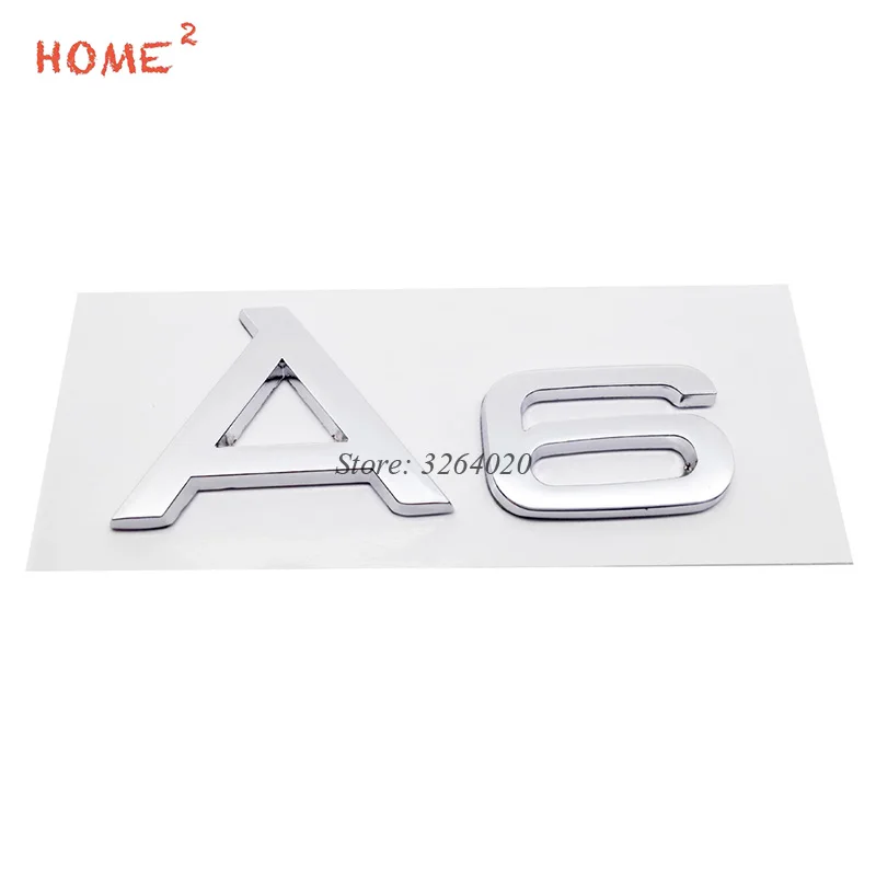 Car Accessories 3D Emblem Badge for A6 Logo Stickers Plastic Auto Decals Audi A4L A4 A3 A5 A6L Q3 Q5 B8 C6 S3 S5 Quattro | Автомобили и