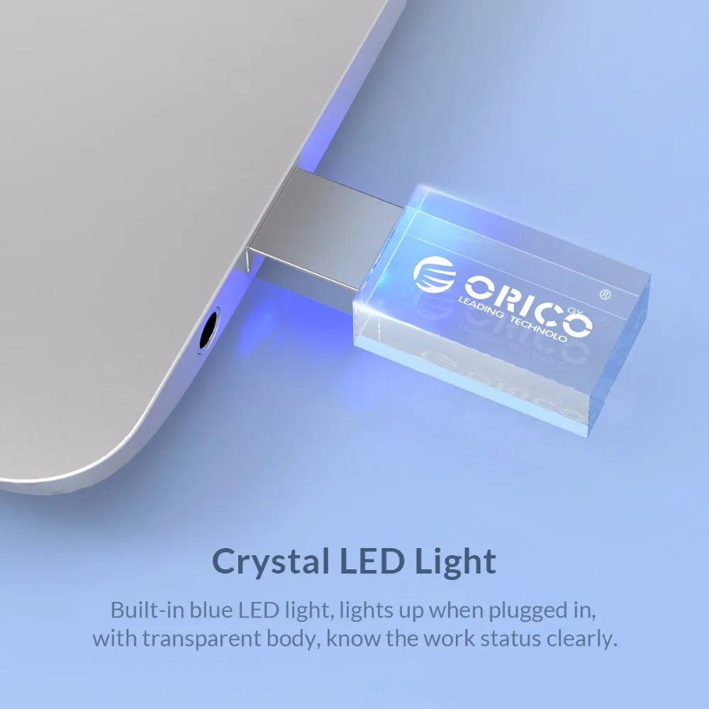 ORICO USB Flash Drive Crystal USB3.0 U-Disk 64GB 32GB 16GB USB 3.0 Flash Memory Flash Disk Flash Drive Storage Mini USB Stick
