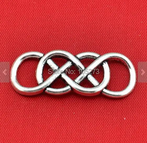 Соединитель для браслета с двойным символом бесконечности 20 шт. | Фурнитура и
