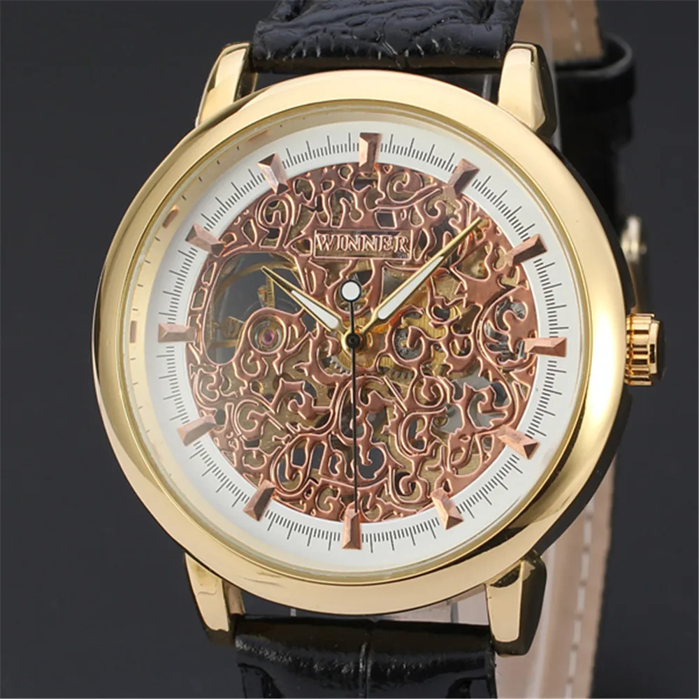 Часы наручные WINNER Мужские механические брендовые Роскошные деловые армейские