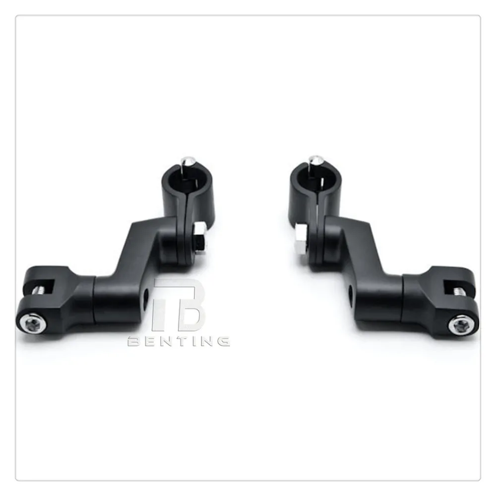 

Black Highway Motorcycle Foot Pegs Foot rests Guard Mounts Clamp For Honda Yamaha Kawasaki BSA Norton Triumph ACH-043