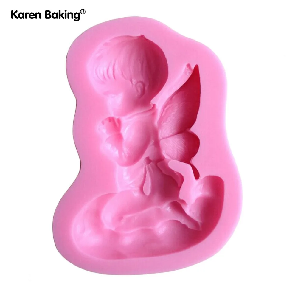 Милый мальчик ангел форма силиконовые 3D формы посуда столовая Бар антипригарный
