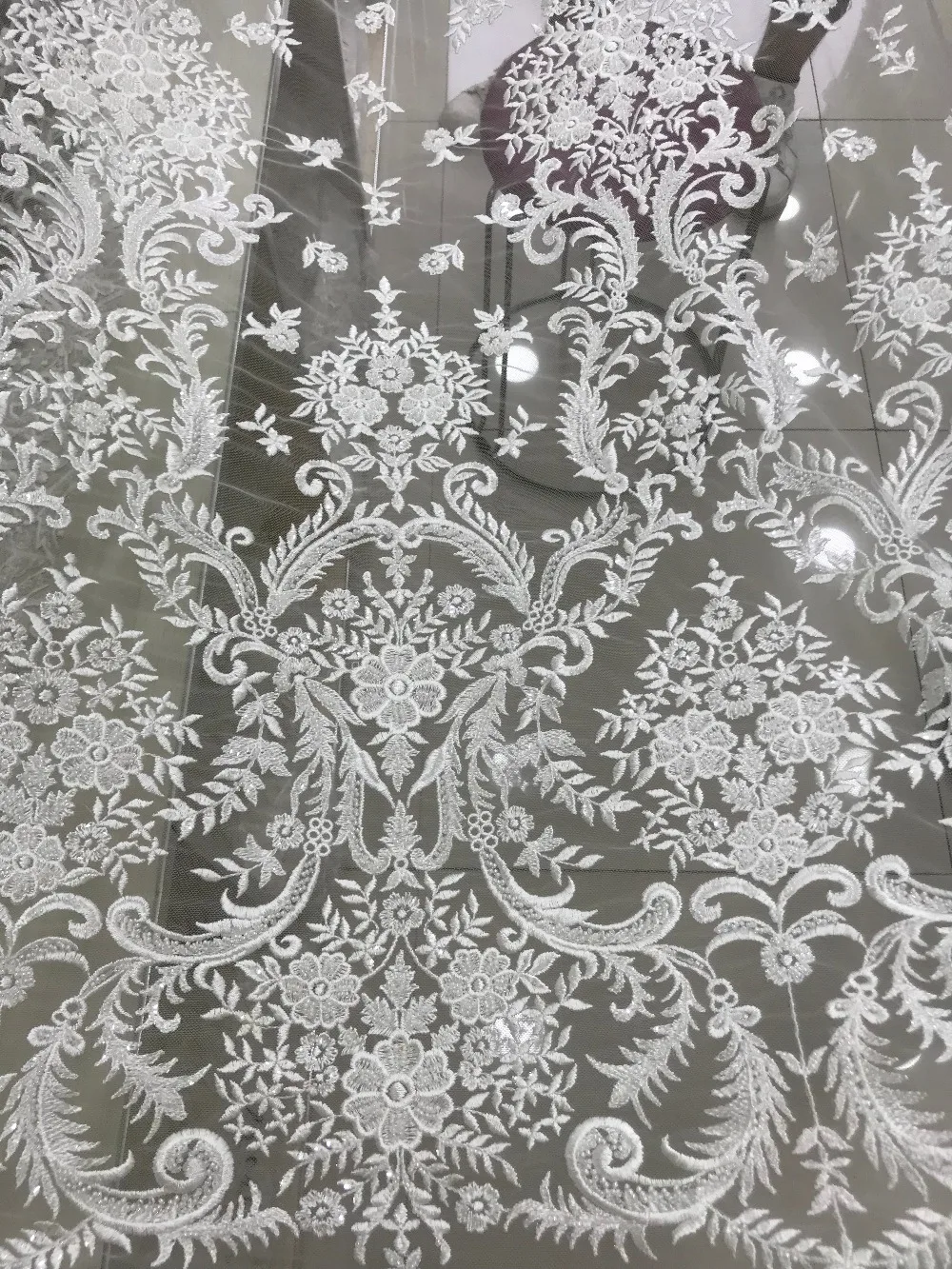 nigerian tulle lace fabric French Net Lace Fabric ZH-7818 embroidery mesh | Дом и сад