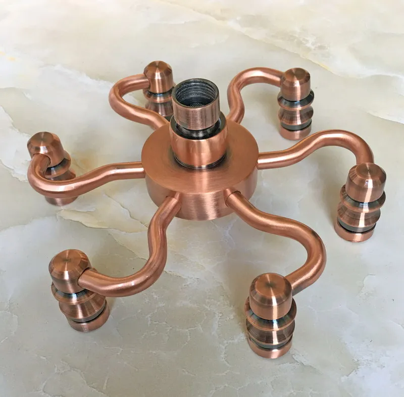 

8" ( inch ) Vintage Red Copper Antique Brass Six Claw Shape Rainfall Shower head / Bathroom Accessory (Standard 1/2") ash220