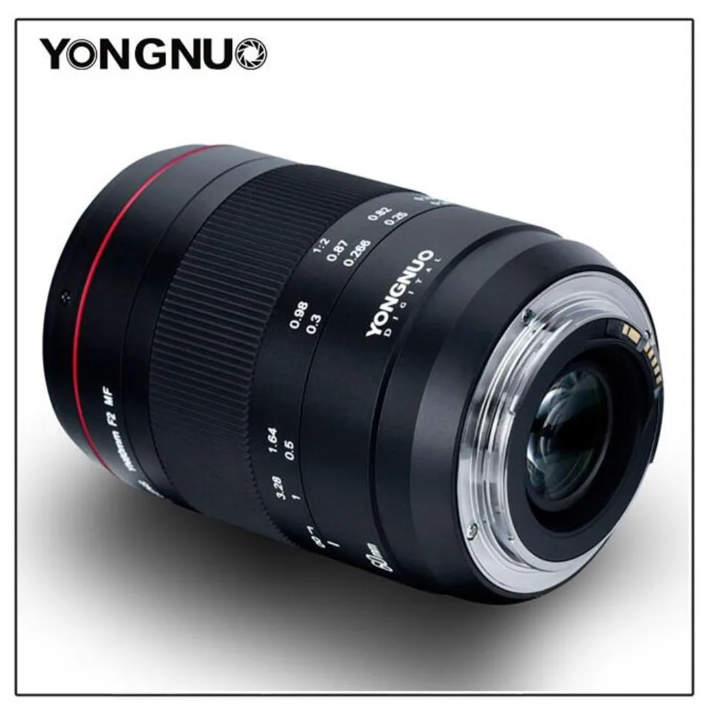 2018 Новый объектив YONGNUO YN60mm F2 MF 0 234 m ручная фокусировка макрообъектив для Canon EOS 70D 5D2