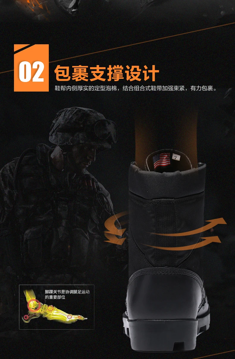 Men Military Tactical Boots Hight Quality Special Force Tactical Desert Combat Ankle Boats Waterproof Outdoor Hiking Army Shoes