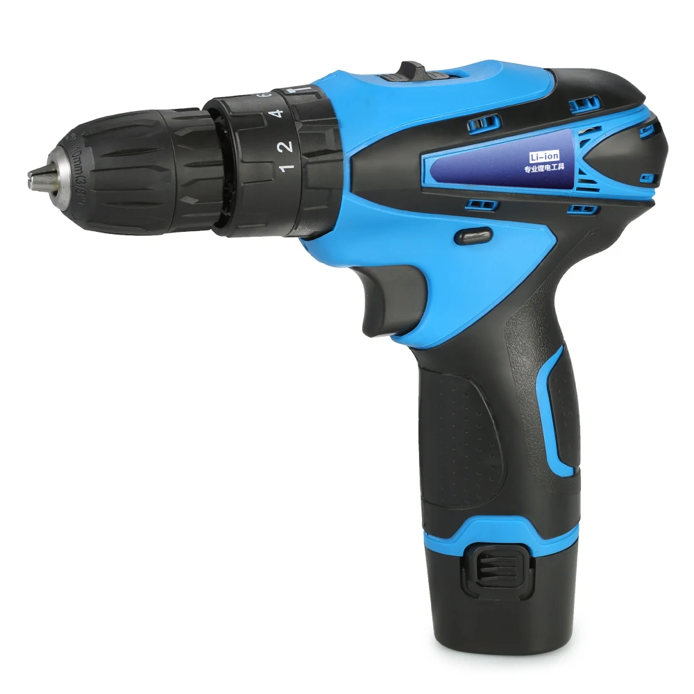 KKmoon Multi-functional Electric Drill 12V Lithium-Ion Two-speed Cordless Rechargeable Screwdriver with LED Light | Инструменты