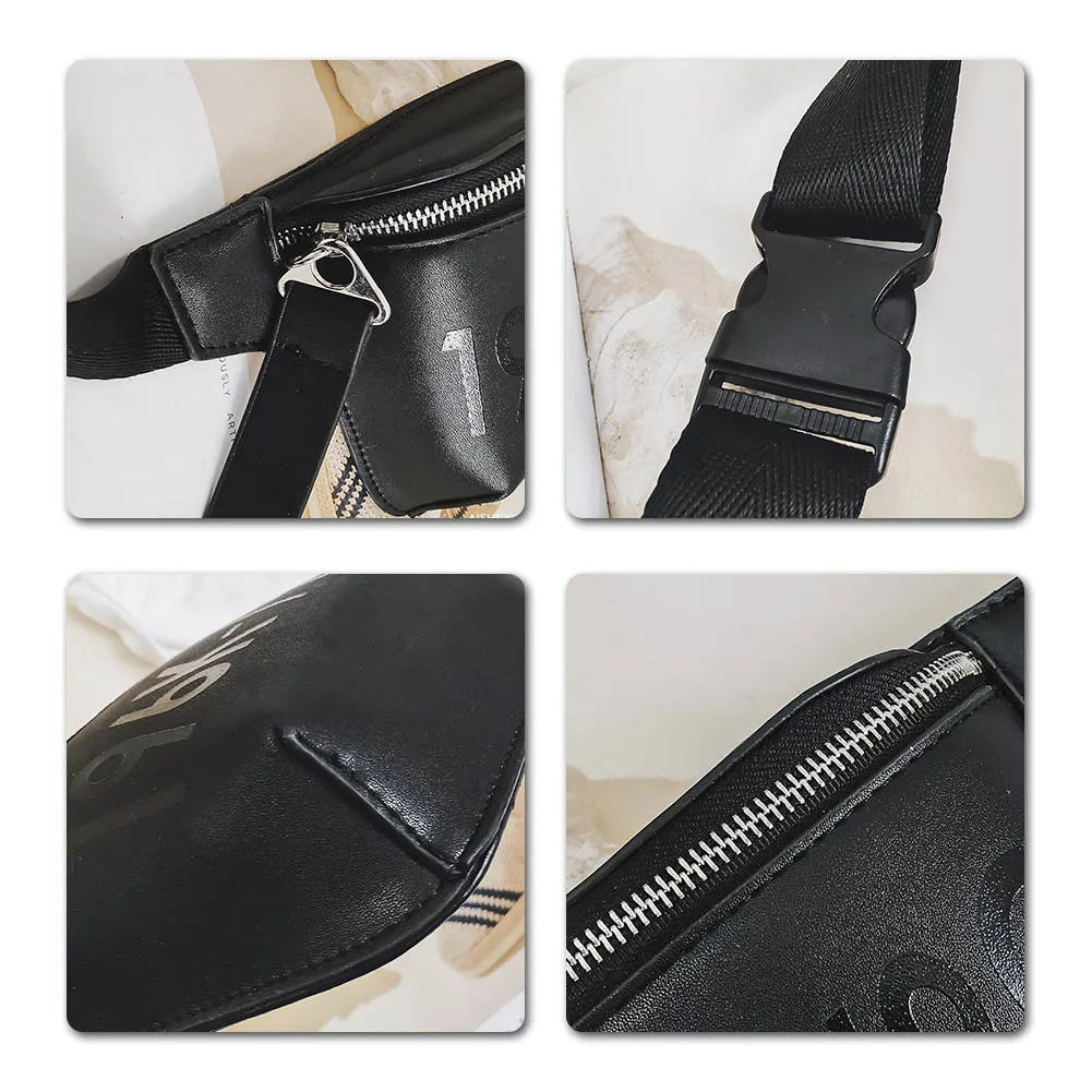 Модная женская поясная сумка из искусственной кожи нагрудная винтажная через