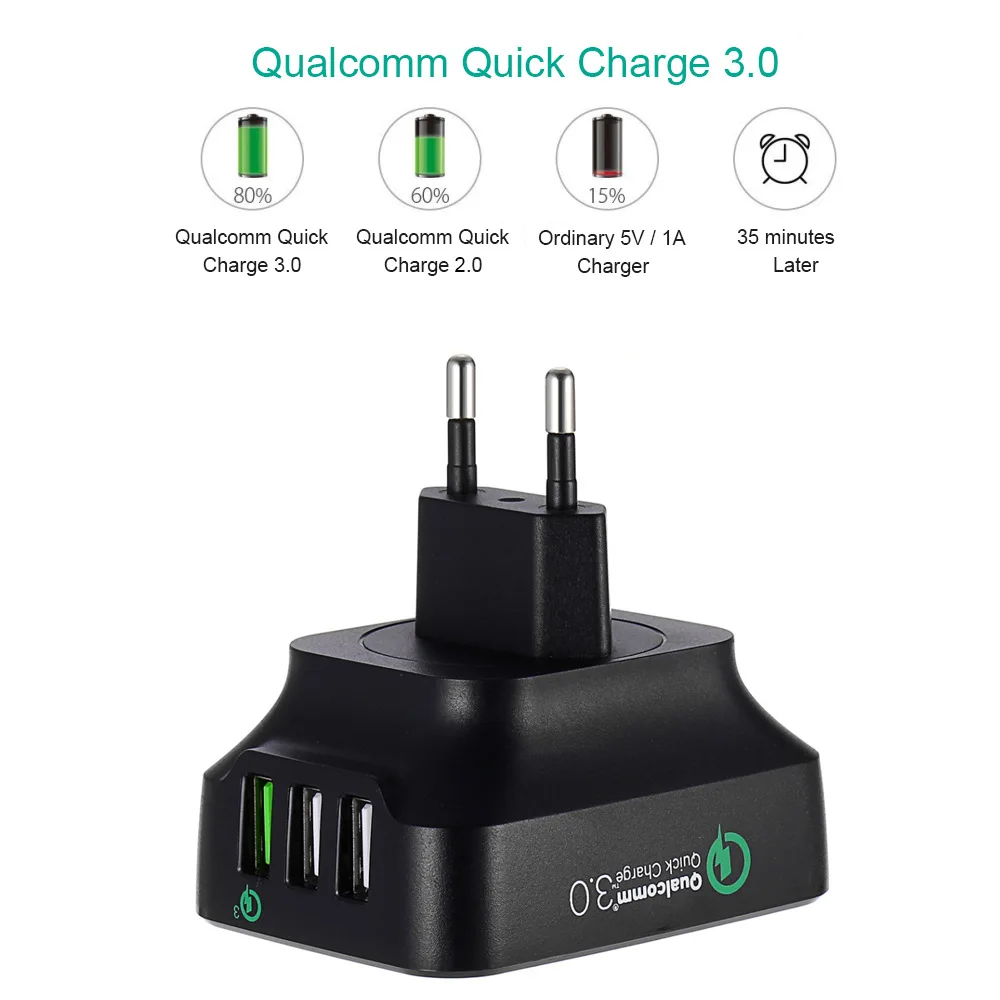 Hyleton универсальное USB зарядное устройство для телефона 3 0 usb EU US вилка путешествий