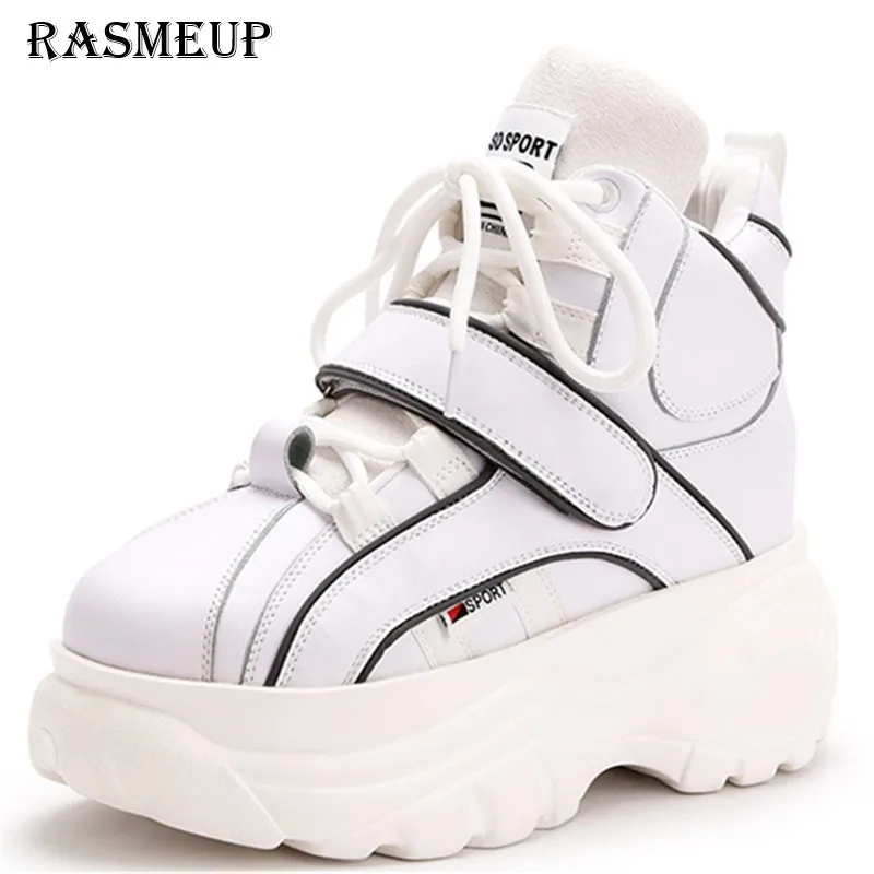Женские кроссовки на платформе RASMEUP серебристые белые розовые повседневные для