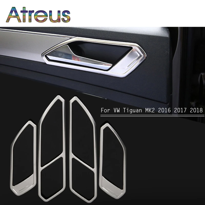 Atreus 4 шт., автомобильная дверная ручка, накладка на рамку, наклейки для Фольксваген тигуан 2, аксессуары MK2