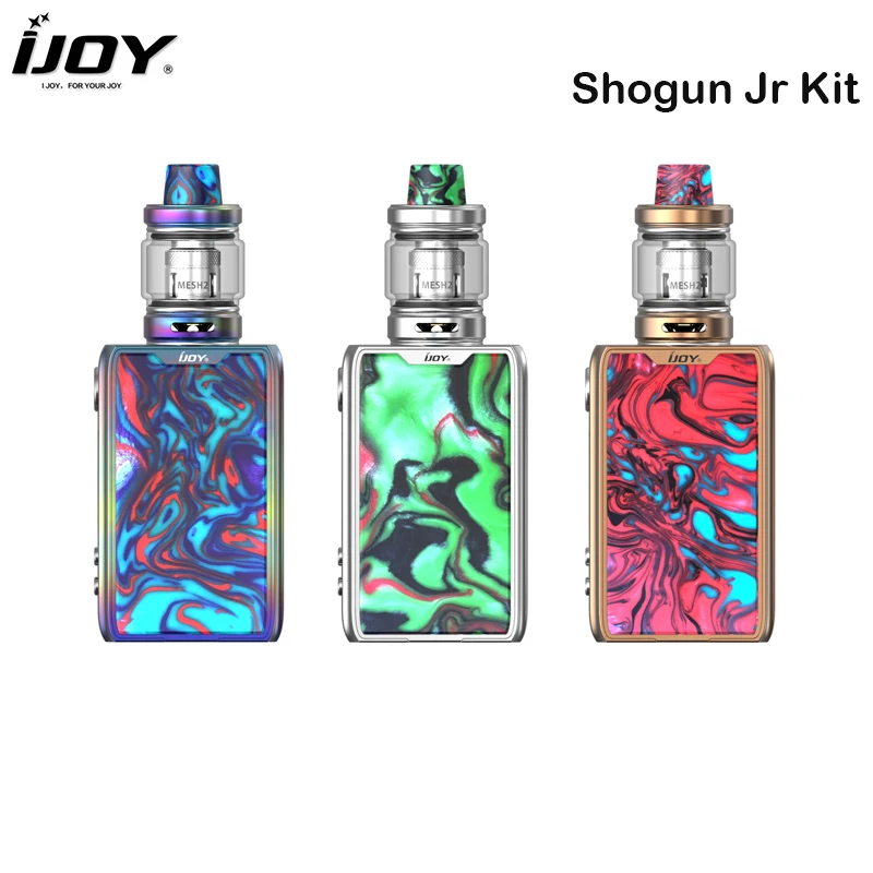 Оригинал IJOY SHOGUN JR Kit 126 Вт TC Mod Box Vape с Subohm TANK Mesh Coil электронная сигарета