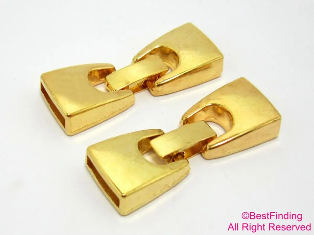 

12x2mm Leather clasp Gold 12mm Clip clasps for leather bracelet FH08G